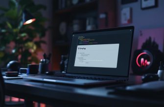 Картинка показывает процесс установки Graylog на Ubuntu 24 на современном столе с ноутбуком и приятным освещением.
